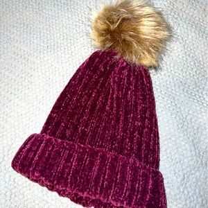 Burgundy Knitted Hat